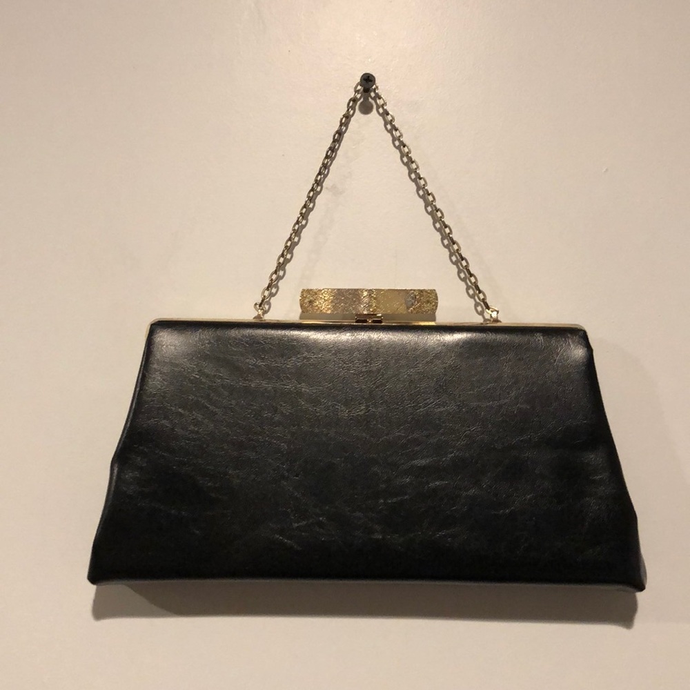 Faux Leather Vintage Chain Strap Mini Bag
